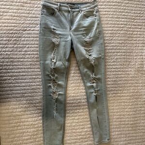 Distressed Light Blue Express Women's Jeggings size 8